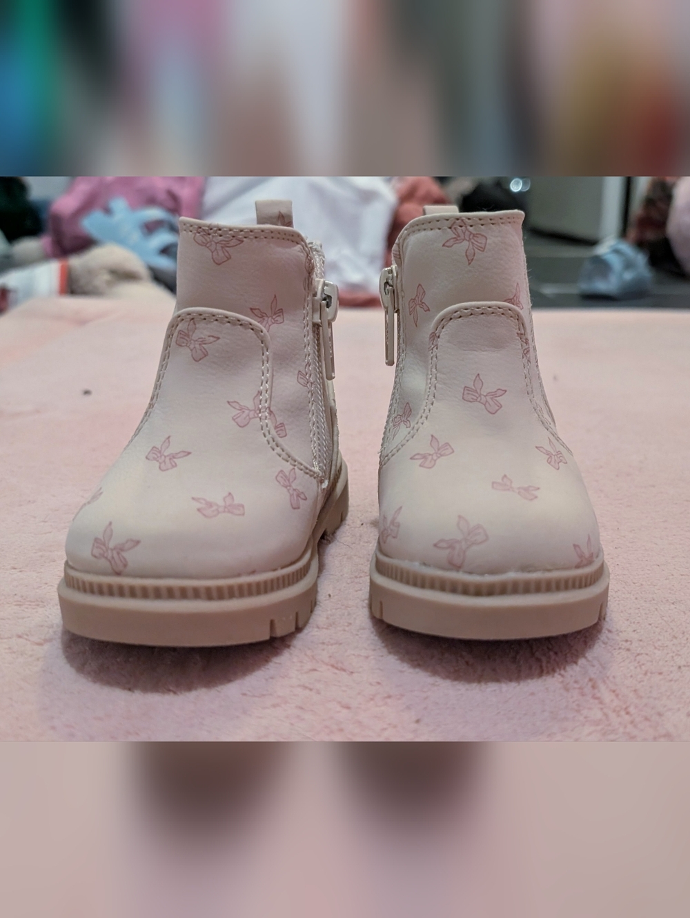 wonder nation Pink Butterfly Print Ankle Boots